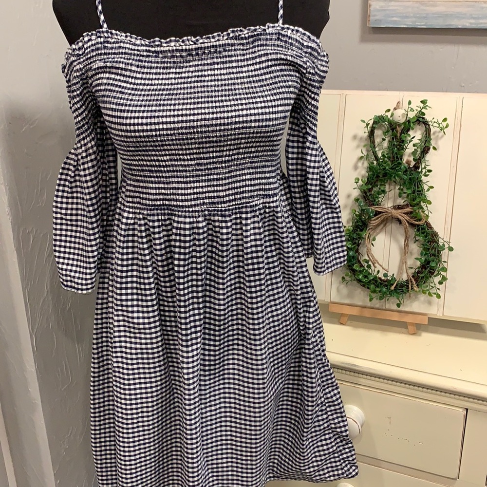 Magnolia Skye navy gingham tunic